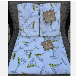 Deborah Connolly Martini Plush Luxury Lyocell Cotton Bath & Hand Towel Set 5pc